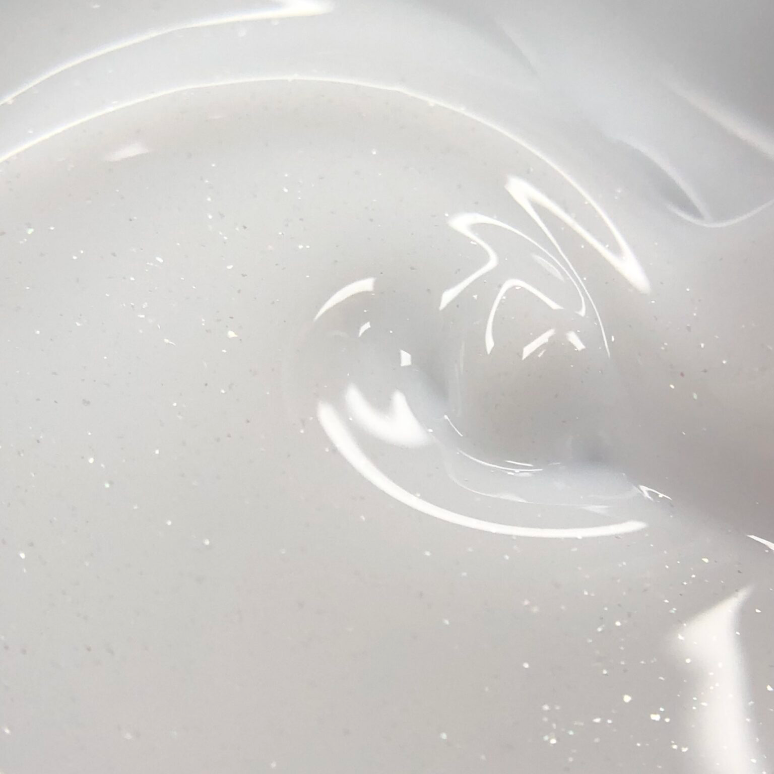 White Crystal Sparkle Glitter Builder Gel